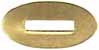 Inlay, Tiny Slotted Oval, 
0.75" by 0.38", brass 0.040" thick, 
slot 0.072" b 0.375" 